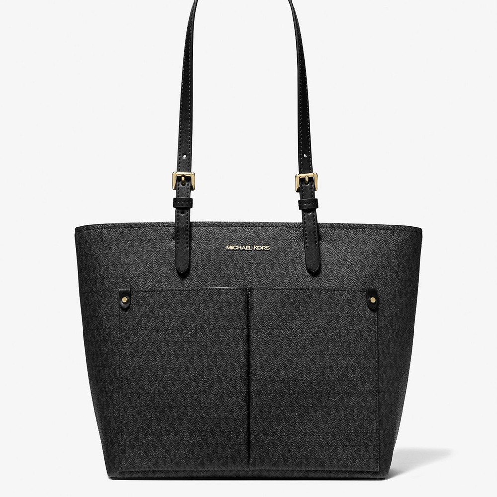 Jet Set Medium Logo Pocket Tote Bag